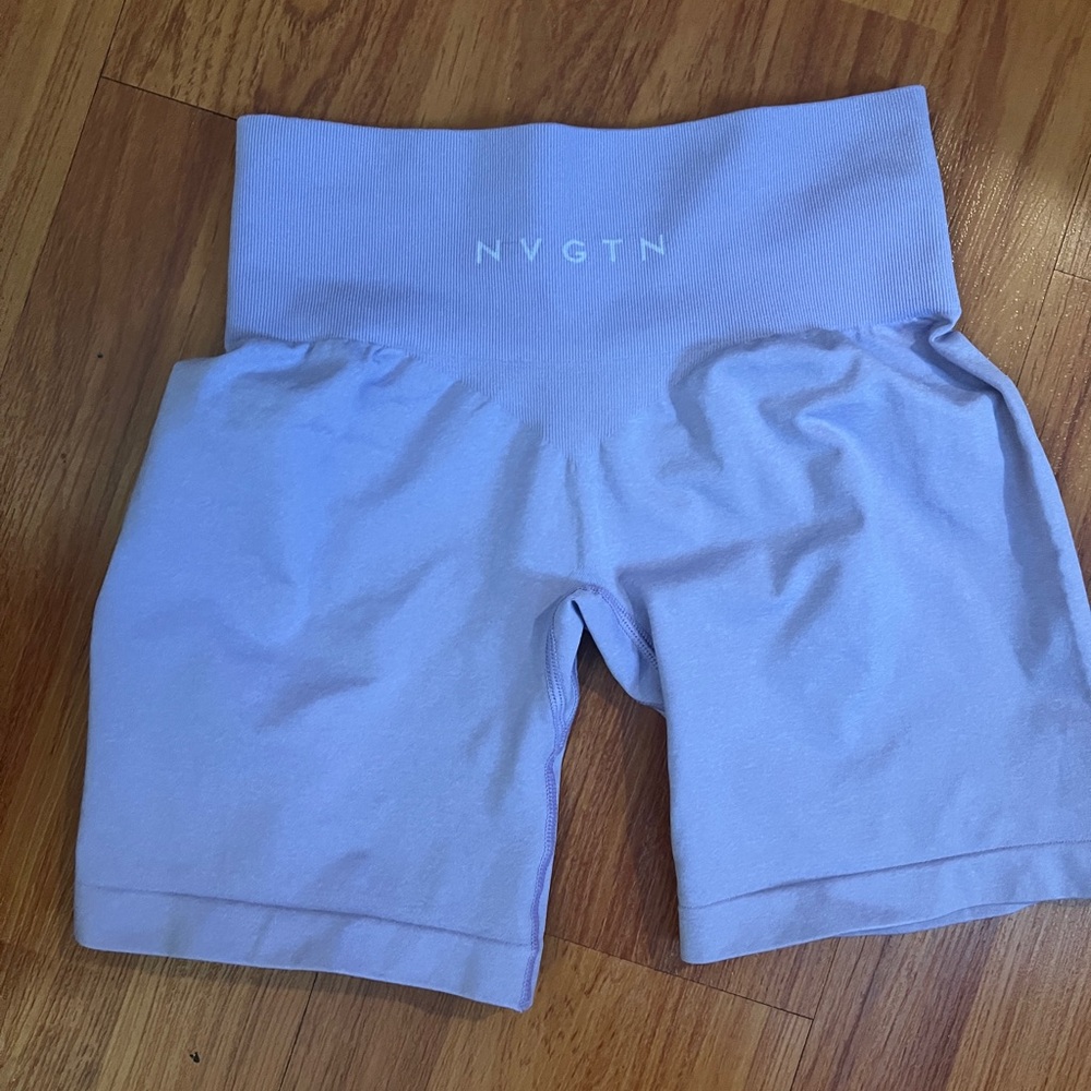 NVGTN Purple Bike Shorts High-Waisted Seamless
